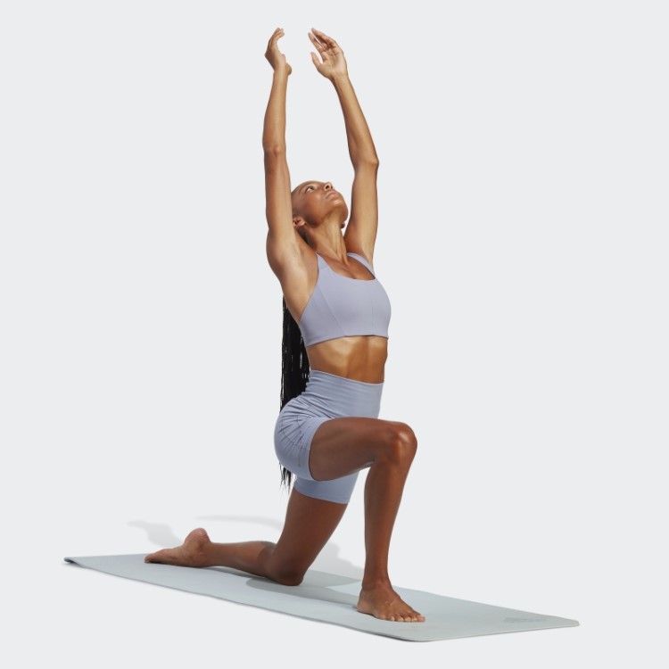 Legging Curta Adidas Silver Violet Yoga Studio De 12 Cm