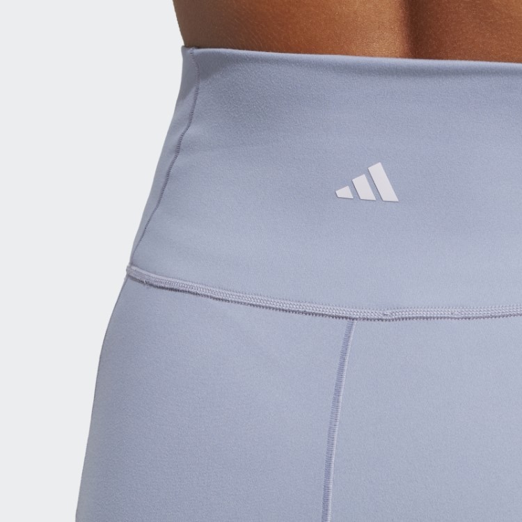 Legging Curta Adidas Silver Violet Yoga Studio De 12 Cm