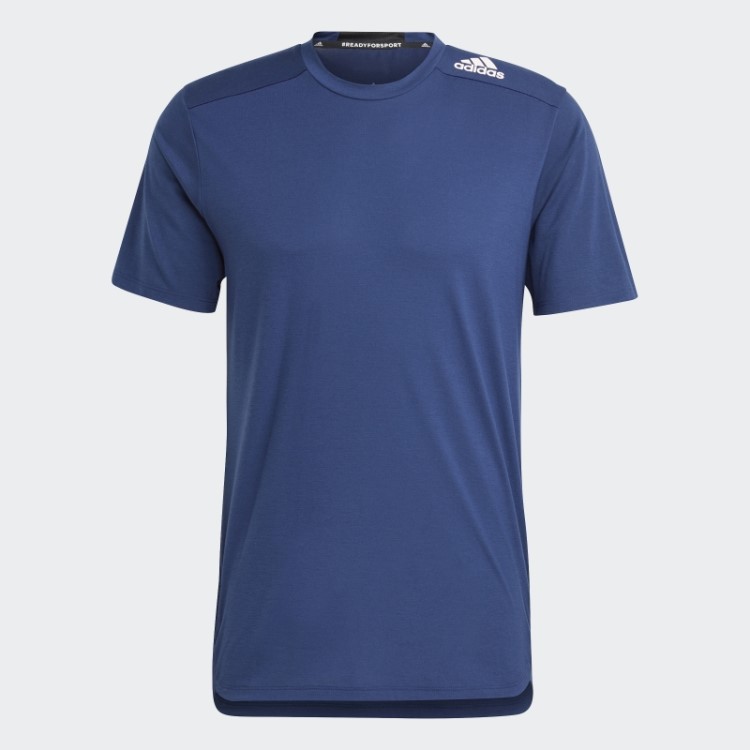 T-shirt Adidas Azul Escura Desenhada Para Treino