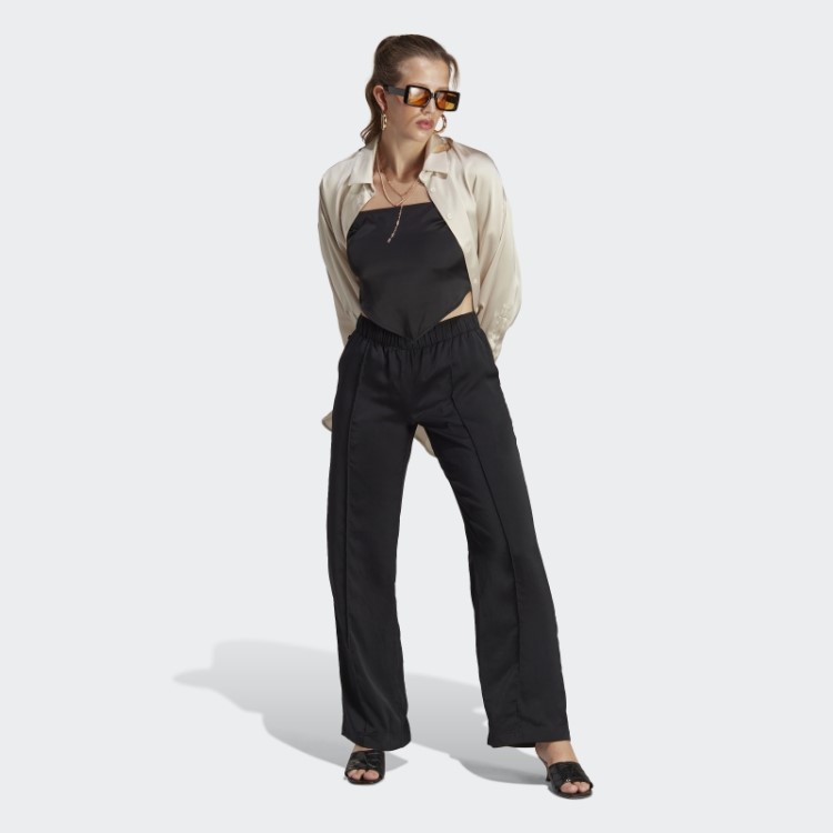 Calça De Cetim Adidas Preta Premium Essencial