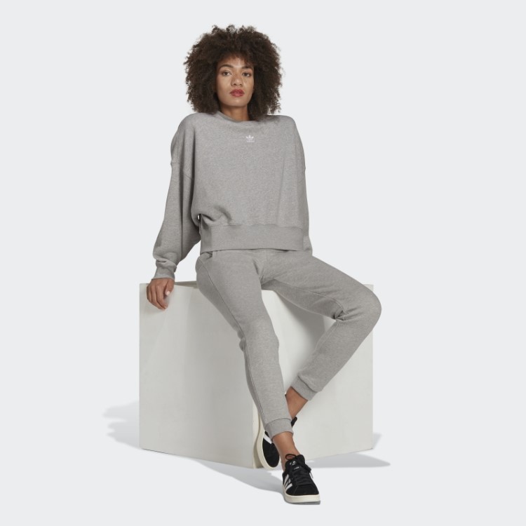 Moletom De Lã Adicolor Essentials Cinza Médio Adidas