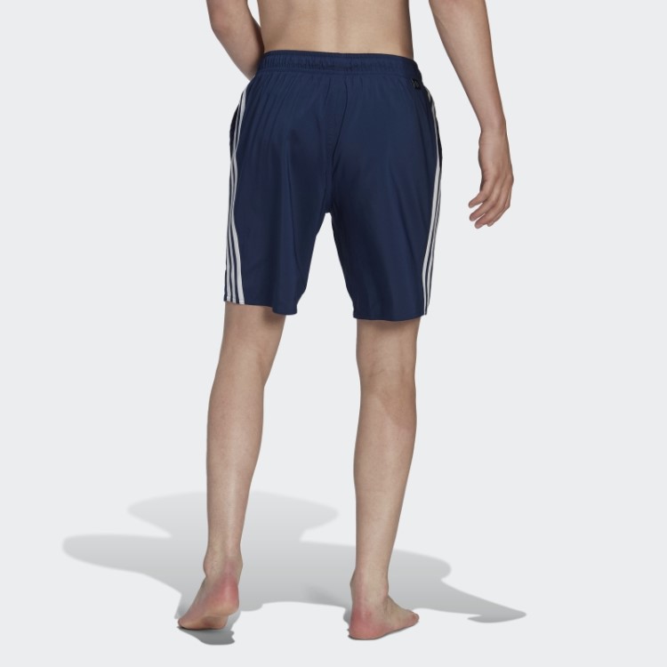 Short De Natação Branco Adidas 3 Listras Clx