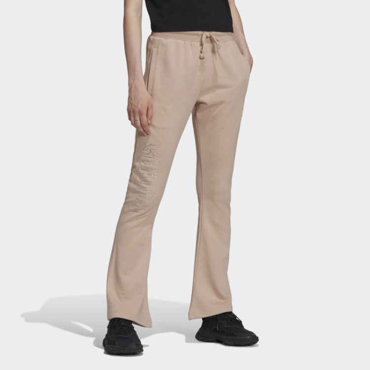 Adidas 2000 Luxe Calças De Corrida Bainha Aberta Cinza Pérola Quente