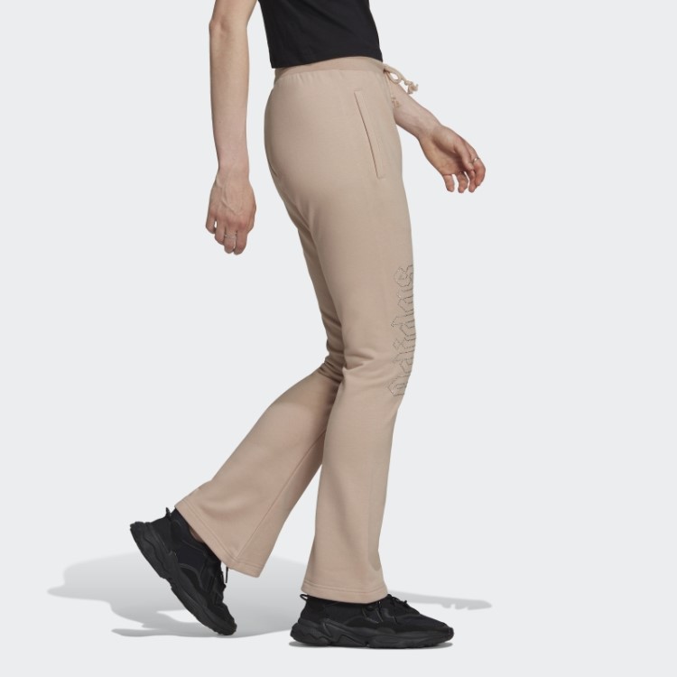 Calça Esportiva Adidas 2000 Luxe Bainha Aberta Moda Pérola Cinza