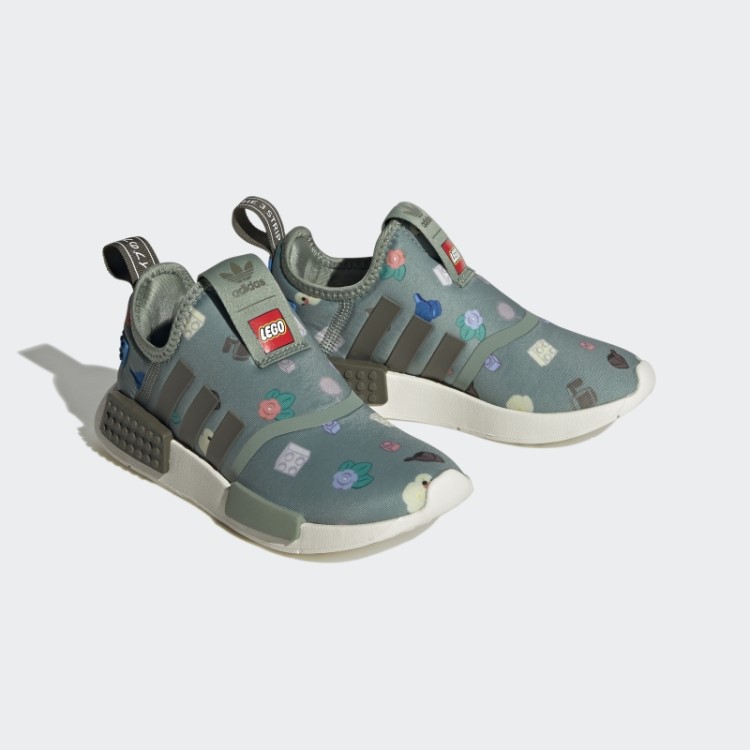 Adidas Nmd 360 X Lego Sapatos Verde Prata Moda