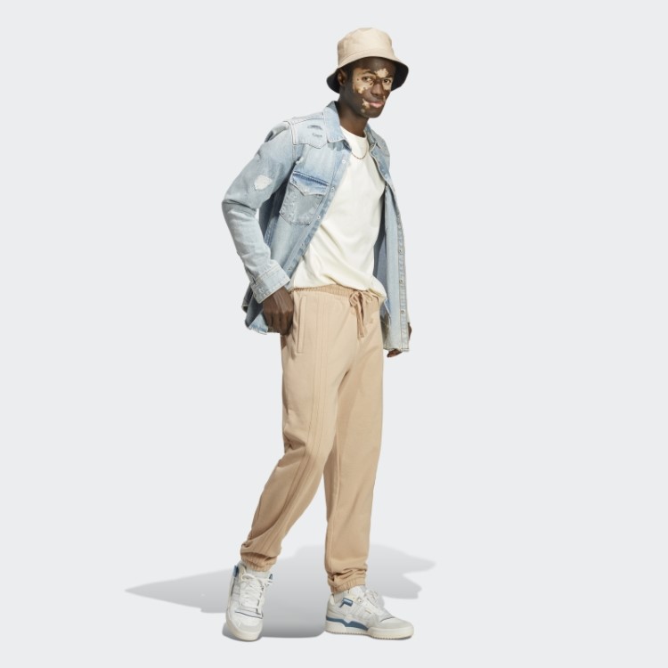 Calça De Moletom Bege Adidas Rifta City Boy Essencial Quente