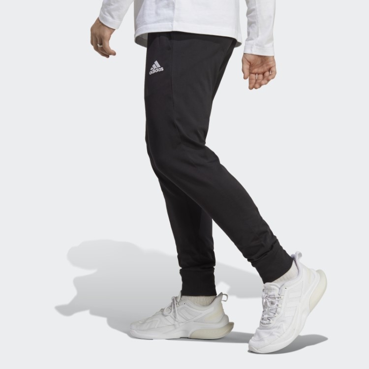 Calça De Punho Cônico De Jérsei único Essencial Adidas Preta