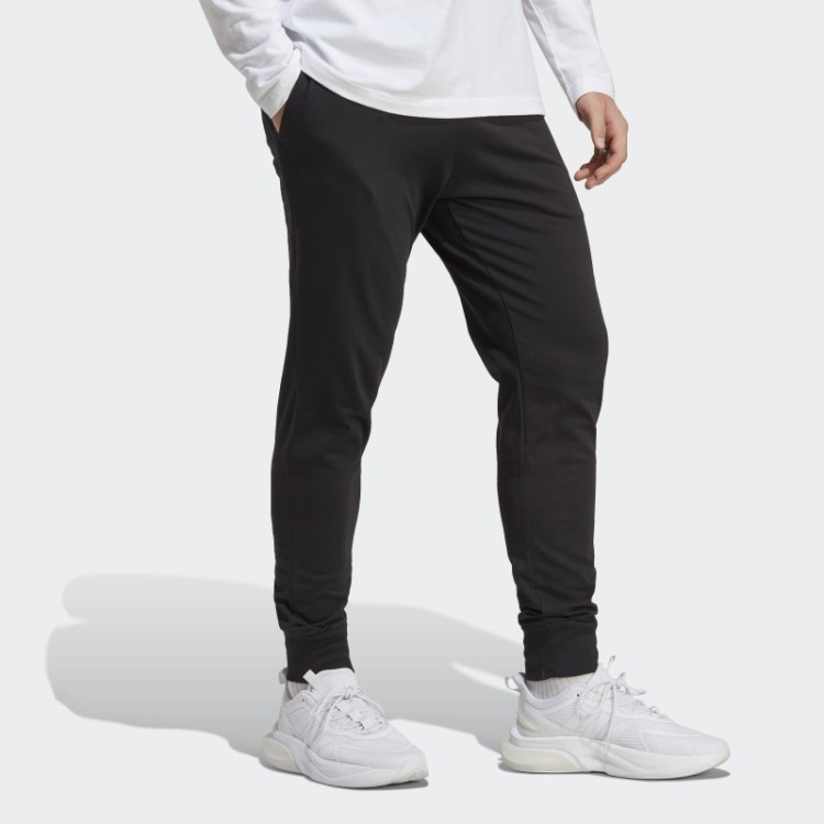 Calça De Punho Cônico De Jérsei único Essencial Adidas Preta