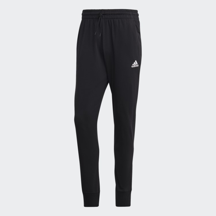 Calça De Punho Cônico De Jérsei único Essencial Adidas Preta