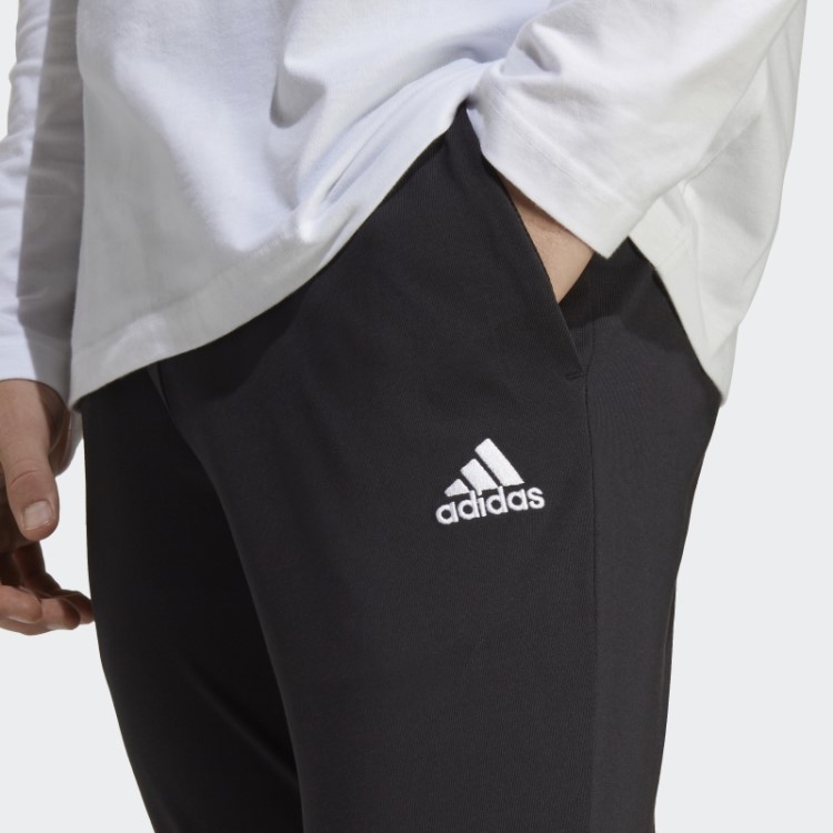 Calça De Punho Cônico De Jérsei único Essencial Adidas Preta