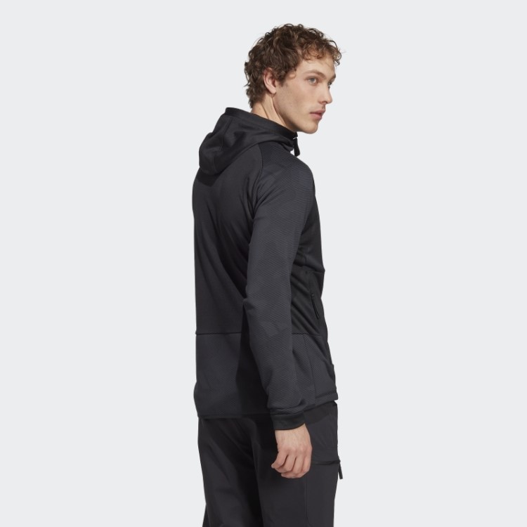 Adidas Terrex Tech Flooce Jaqueta De Lã Para Caminhada Com Capuz Preto