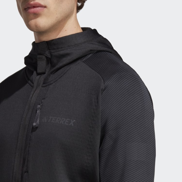 Adidas Terrex Tech Flooce Jaqueta De Lã Para Caminhada Com Capuz Preto