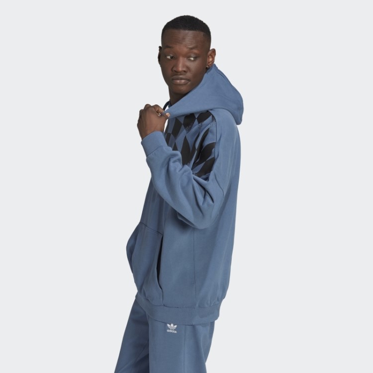 Moletom Com Capuz Estampado Adidas Rekive Em Aço