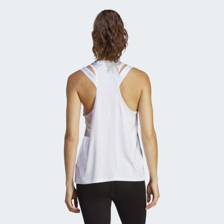 Regata Adidas Aeroready Train Essentials Branca Com Logo De 3 Barras