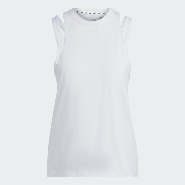 Regata Adidas Aeroready Train Essentials Branca Com Logo De 3 Barras