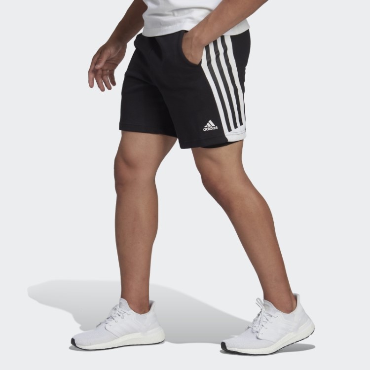 Short Preto Future Icons Com As Três Listras Adidas