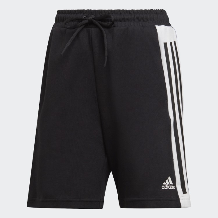 Short Preto Future Icons Com As Três Listras Adidas