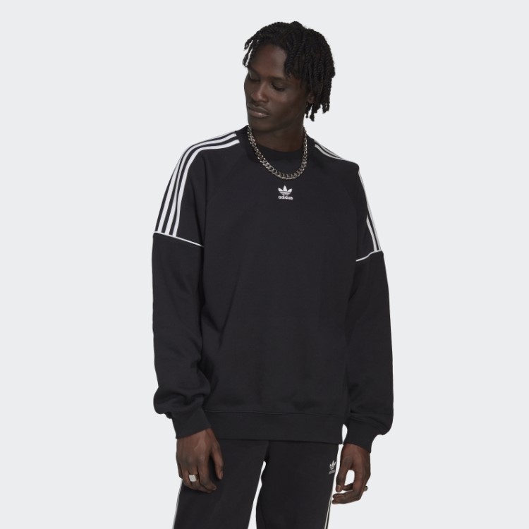 Moda De Moletom Preto Adidas Rekive Crew