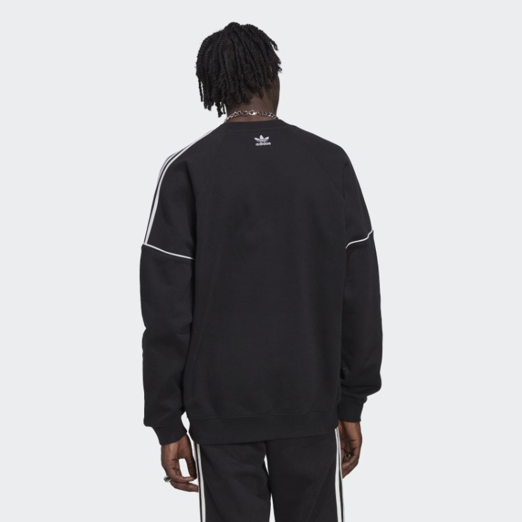 Moda De Moletom Preto Adidas Rekive Crew