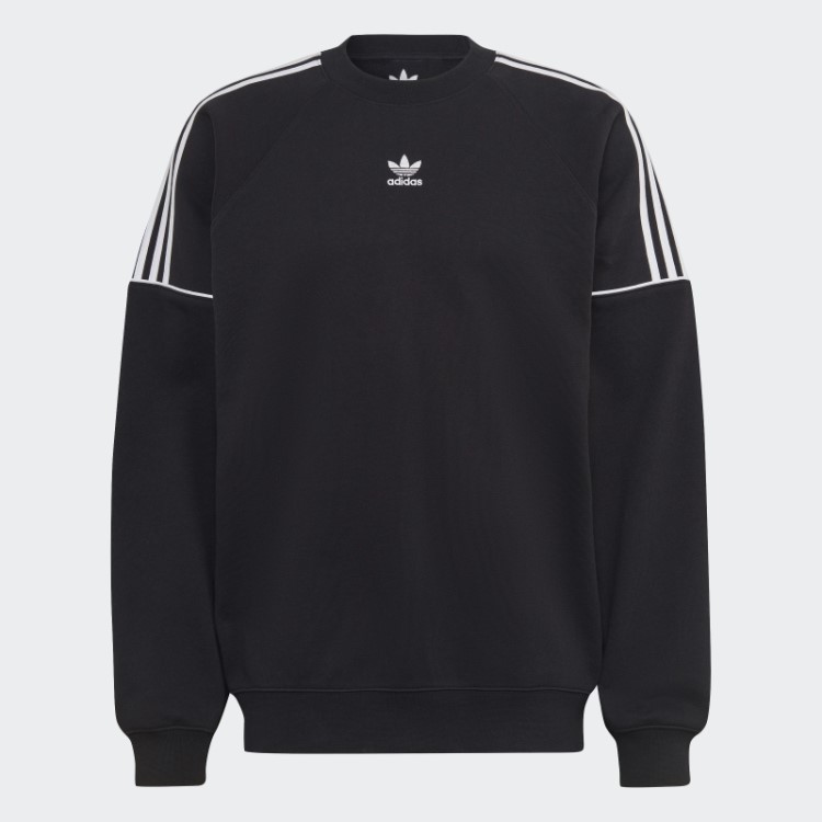 Moda De Moletom Preto Adidas Rekive Crew