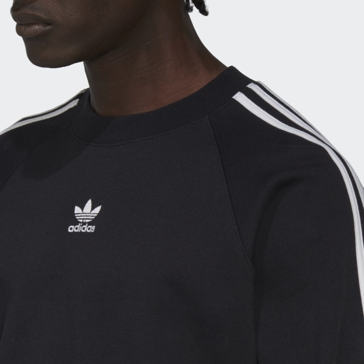 Moda De Moletom Preto Adidas Rekive Crew