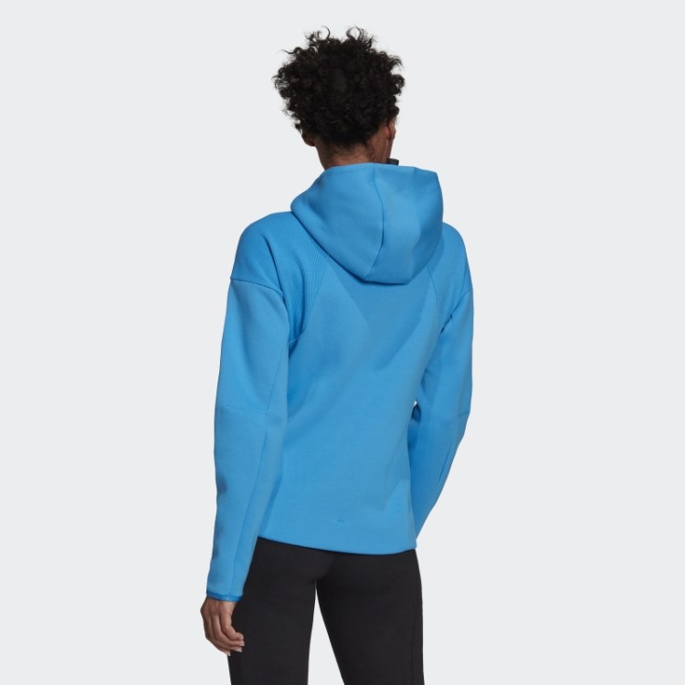 Adidas Sportswear Missão Vitória Moletom Com Zíper Completo Azul Quente