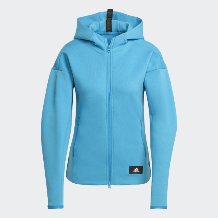 Adidas Sportswear Missão Vitória Moletom Com Zíper Completo Azul Quente