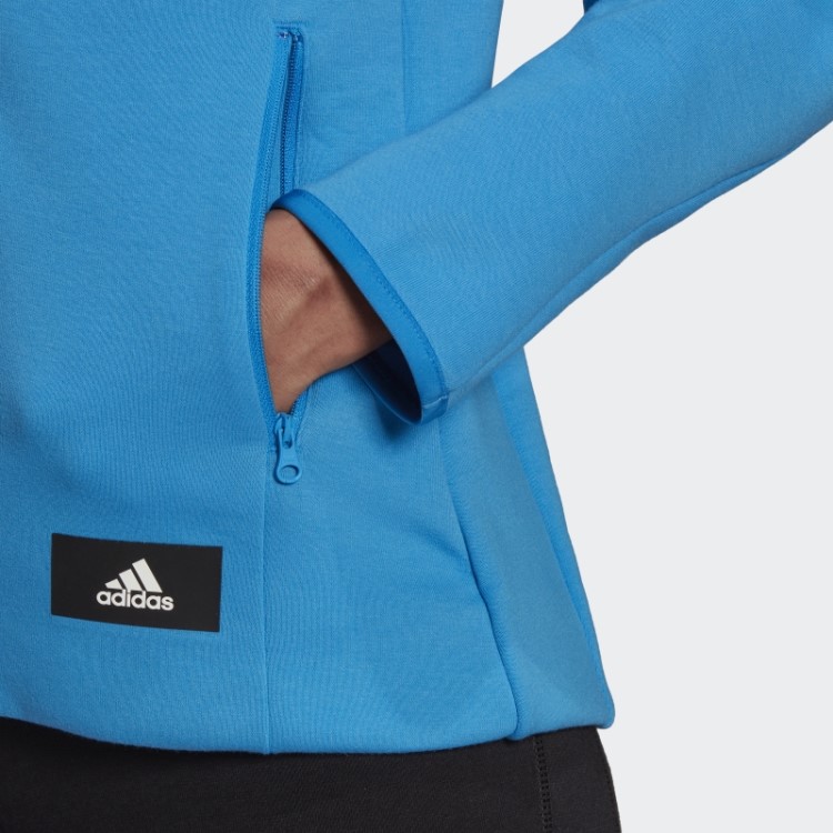 Adidas Sportswear Missão Vitória Moletom Com Zíper Completo Azul Quente