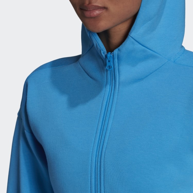 Adidas Sportswear Missão Vitória Moletom Com Zíper Completo Azul Quente