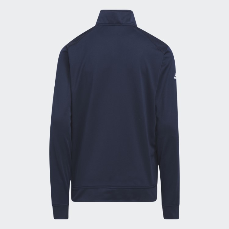 Suéter Adidas Heather Com Zíper Azul Marinho