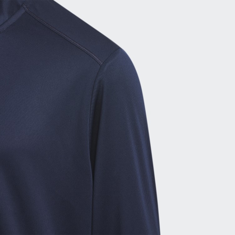 Suéter Adidas Heather Com Zíper Azul Marinho
