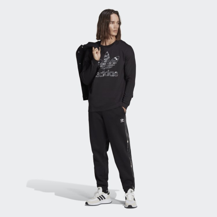 Joggers Sweat Jogger Camuflados Com Grafismo Adidas Preto