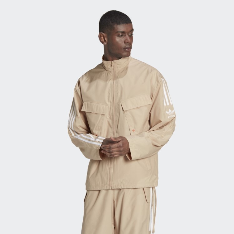 Jaqueta Adicolor Parley Bege Adidas