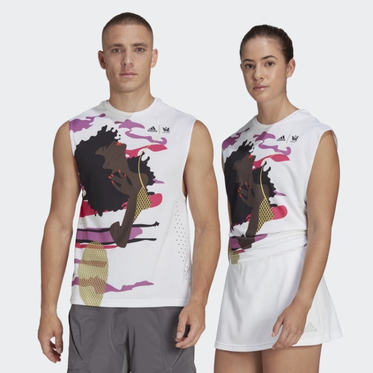 Camiseta Sem Mangas Tênis New York (gênero Neutro) Adidas Branca