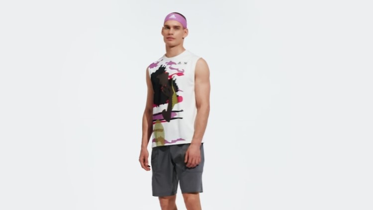 Camiseta Sem Mangas Tênis New York (gênero Neutro) Adidas Branca