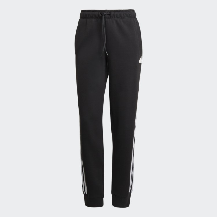Calças Regulares Com As Três Listras Pretas E Elegantes Da Adidas Future Icons