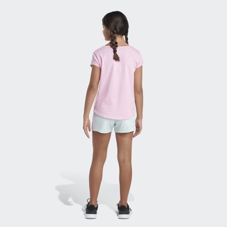 Shorts De Malha Listrada Adidas Ice Mint