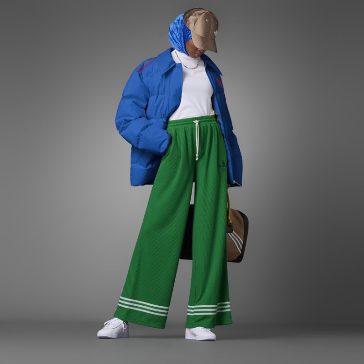 Adidas Adicolor 70s Calça Larga De Malha Verde