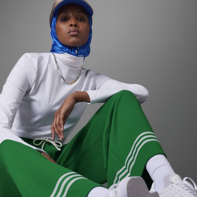 Adidas Adicolor 70s Calça Larga De Malha Verde