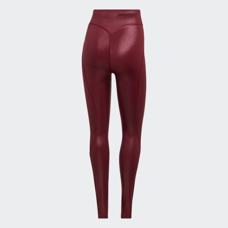Adidas By Stella Mccartney Leggings De Treinamento Brilhante Moda Bordô