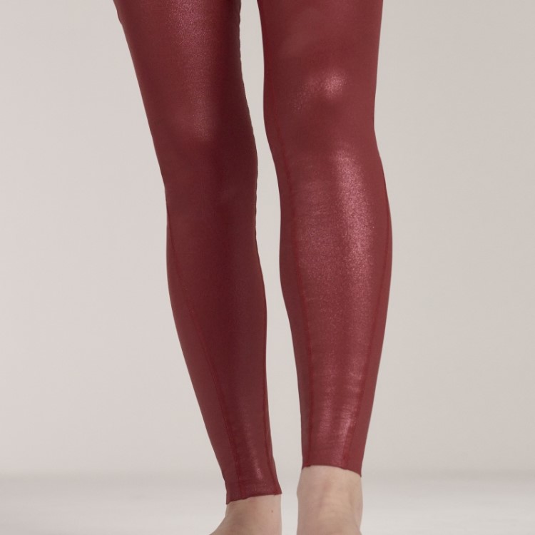 Adidas By Stella Mccartney Leggings De Treinamento Brilhante Moda Bordô