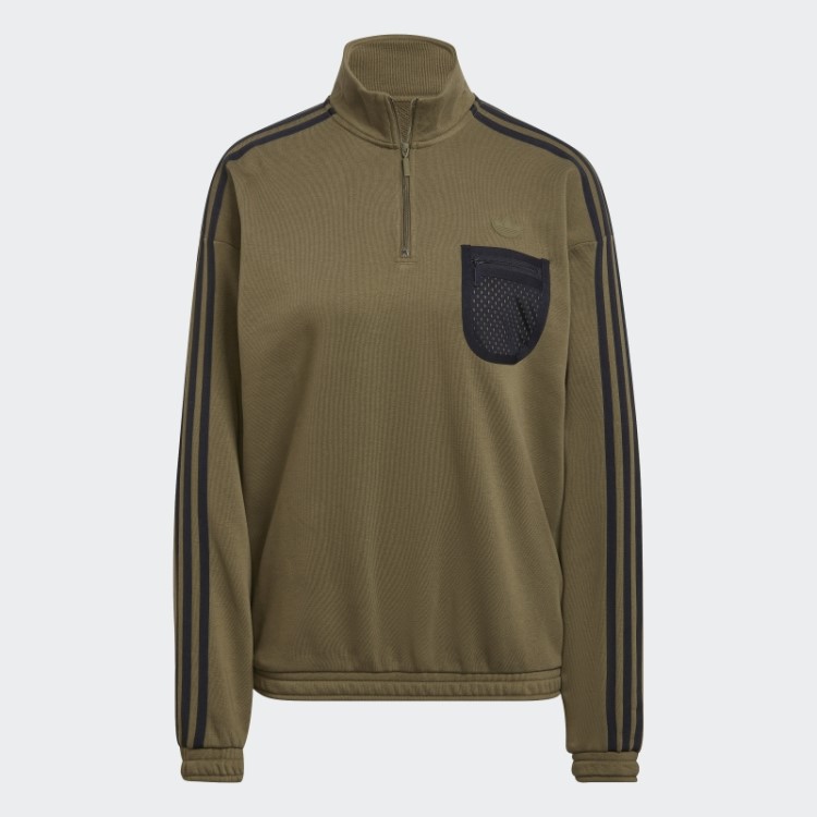 Moletom Adidas Verde Oliva Com Zíper