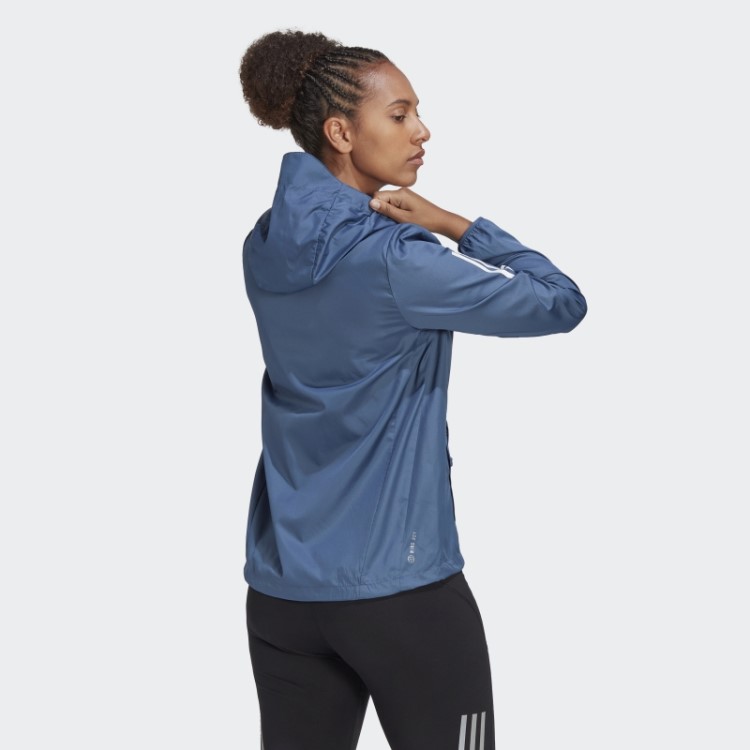 Blusão De Corrida Com Capuz De Aço Da Própria The Run Adidas