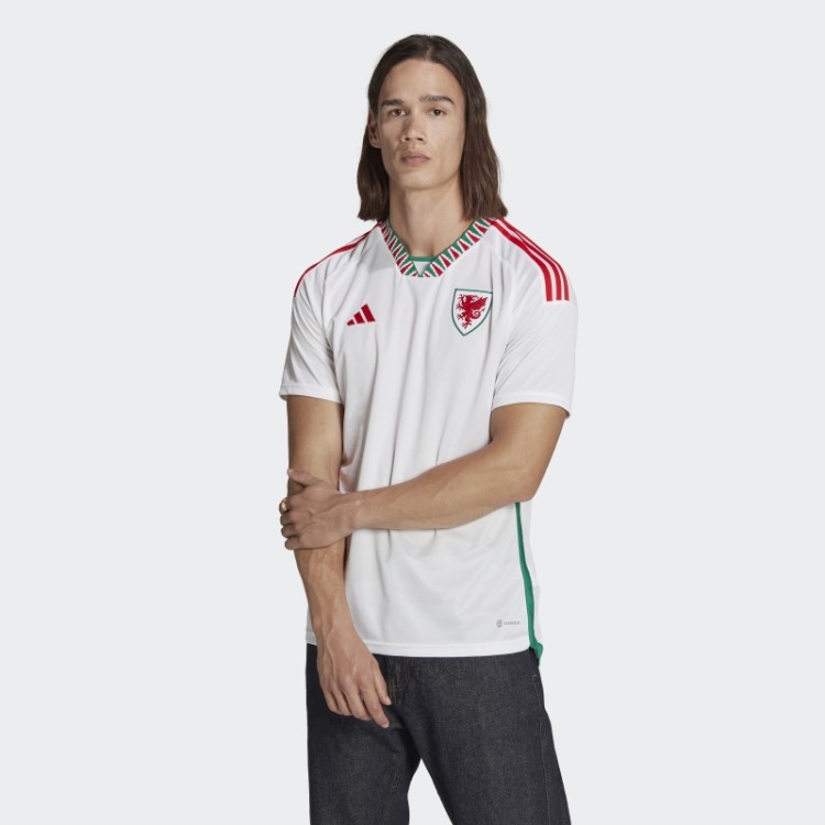 Gales 22 Away Jersey Adidas Branco
