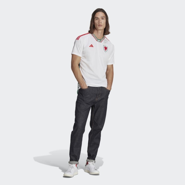 Gales 22 Away Jersey Adidas Branco