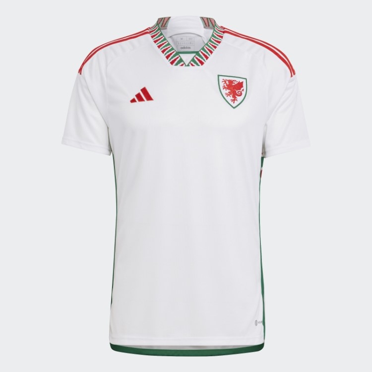 Gales 22 Away Jersey Adidas Branco