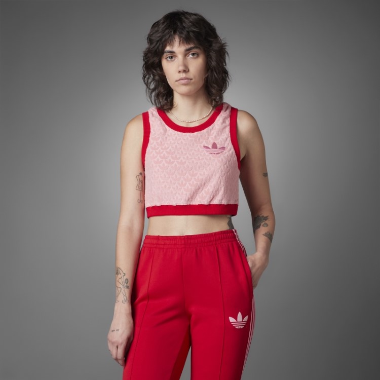 Adidas Super Pop Adicolor Heritage Now Monograma Crop Top