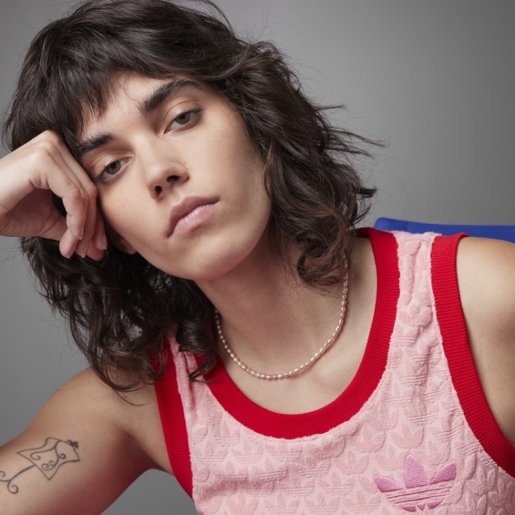 Adidas Super Pop Adicolor Heritage Now Monograma Crop Top