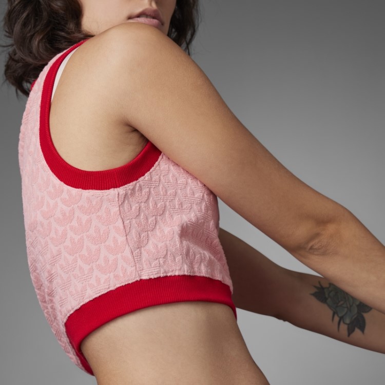 Adidas Super Pop Adicolor Heritage Now Monograma Crop Top