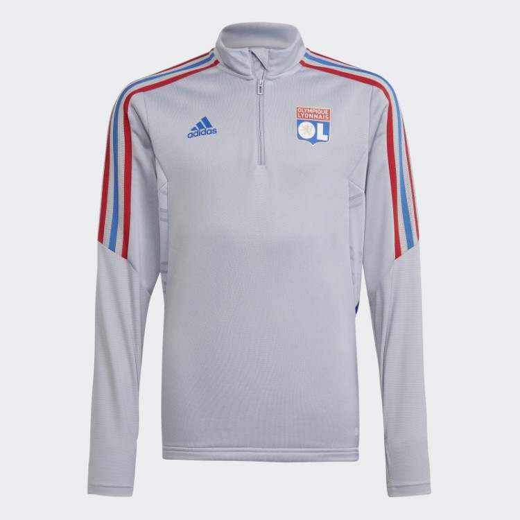 Moda Olympique Lyonnais Tiro 21 Top Prata Adidas